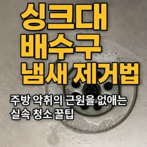 싱크대 배수구 냄새 제거법