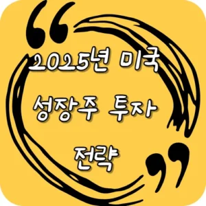 2025년 미국 성장주 투자 전략