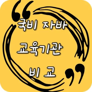국비 자바 교육기관 비교