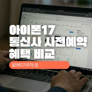 아이폰17 통신사 사전예약 혜택 비교