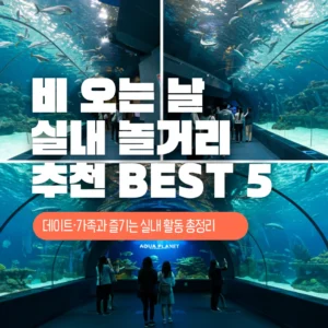 비 오는 날 실내 놀거리 추천 BEST 5