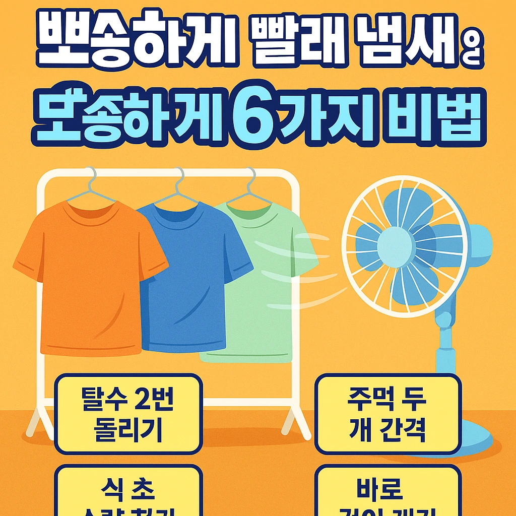 장마철 빨래 냄새 없이 뽀송하게 말리는 6가지 비법