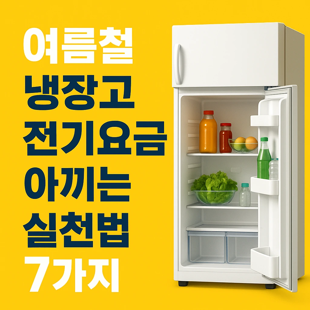 여름철 냉장고 전기요금 아끼는 실천법 7가지