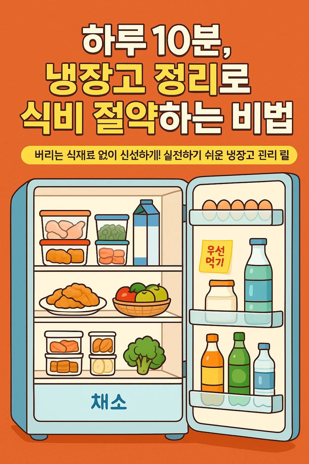 냉장고 정리로 식비 절약하는 비법