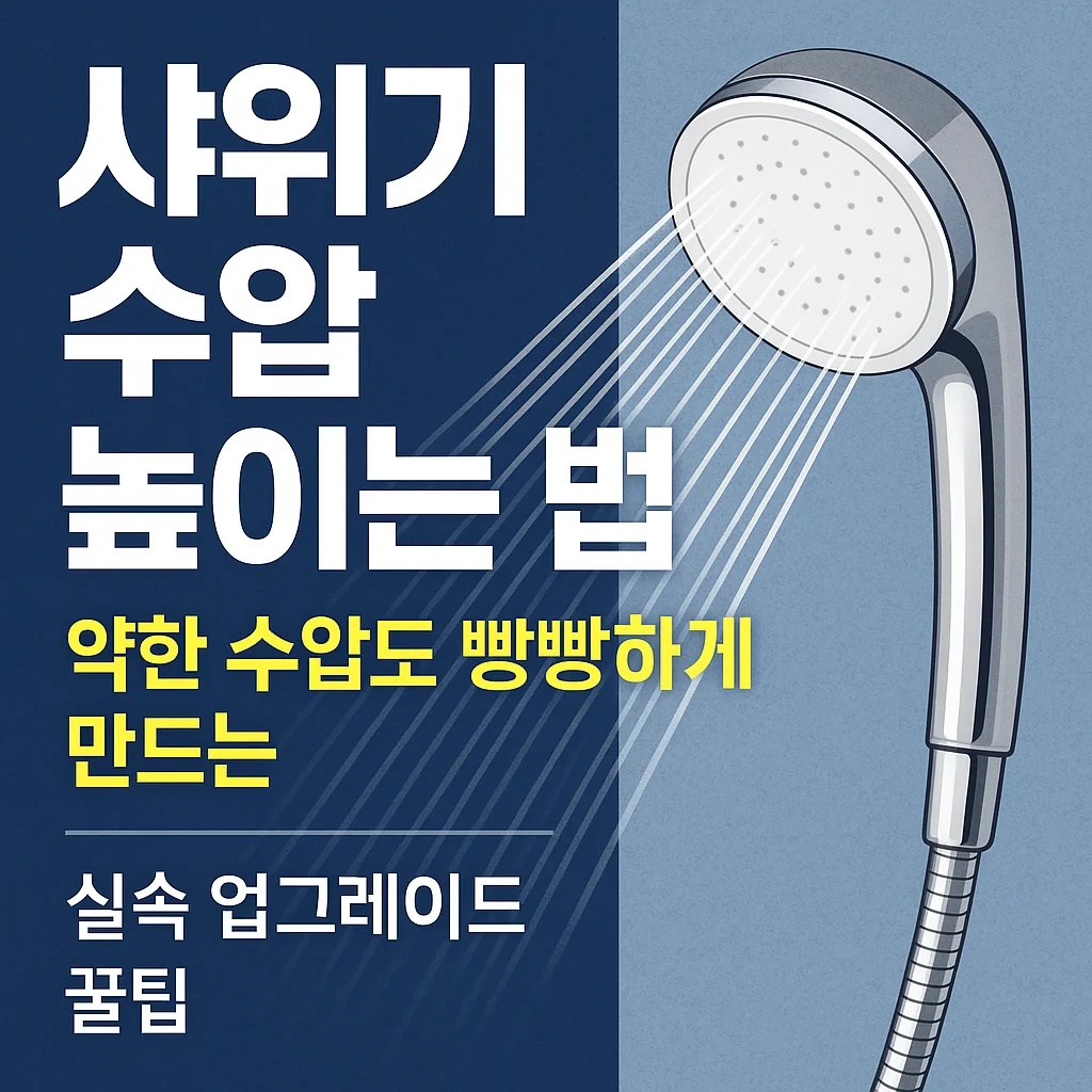 샤워기 수압 높이는 법
