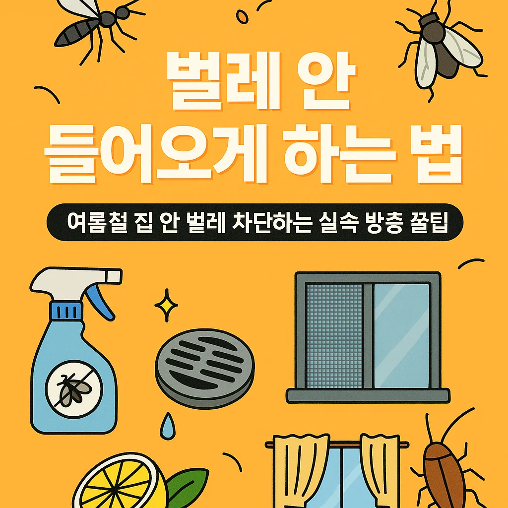 벌레 안 들어오게 하는 법