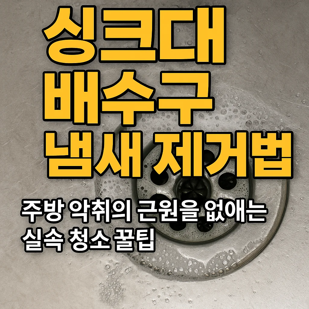 싱크대 배수구 냄새 제거법