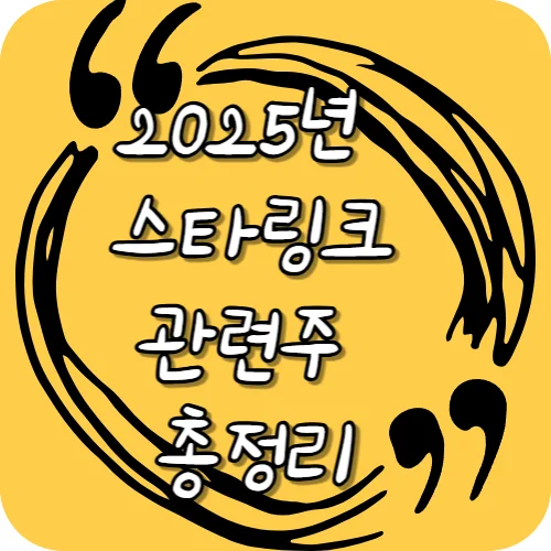 2025년 스타링크 관련주 총정리